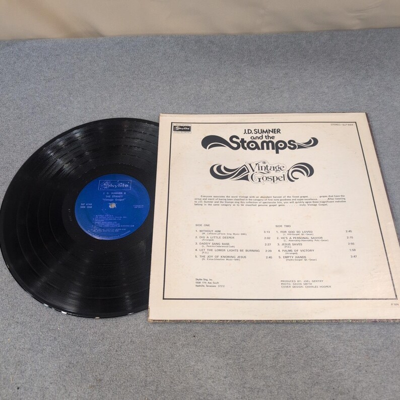 J.D. Sumner and the Stamps Vintage Gospel Vinyl LP Record Skylite SLP 6144 image 2