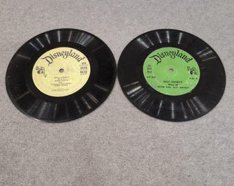 Disneyland Records Snow White and Peter Pan 33 1/3 RPM Vinyl Lot of 2
