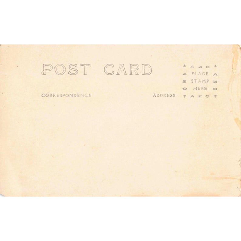 Antike AZO RPPC Echtfoto-Postkarte Mann Tourenwagen ca. 1904-1918 VG- Bild 2