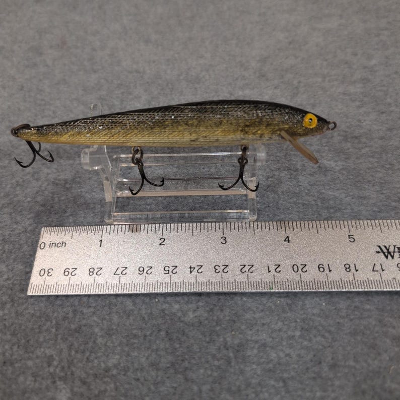 Vtg Rapala Original Finnish Wobbler CD 11S Saltwater Fishing Lure Gold Silver image 4