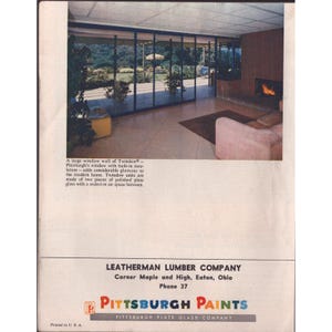Vintage Pittsburgh Paints Living in Color Mid-Century Home Decorating Booklet afbeelding 2