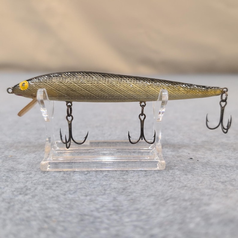 Vtg Rapala Original Finnish Wobbler CD 11S Saltwater Fishing Lure Gold Silver image 1