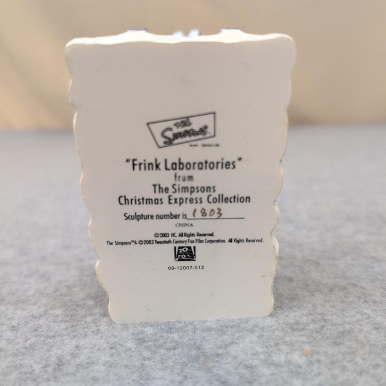 The Simpsons Christmas Express Frink Laboratories Sculpture 2003 Hamilton 1803 image 6