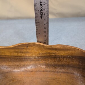 Vintage Wood Grape Bunch Shaped Serving Bowl Rustic Kitchen Decor image 5