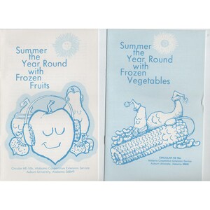 Vtg Alabama Extension Service Frozen Fruits & Vegetables Booklets Auburn Univ image 1