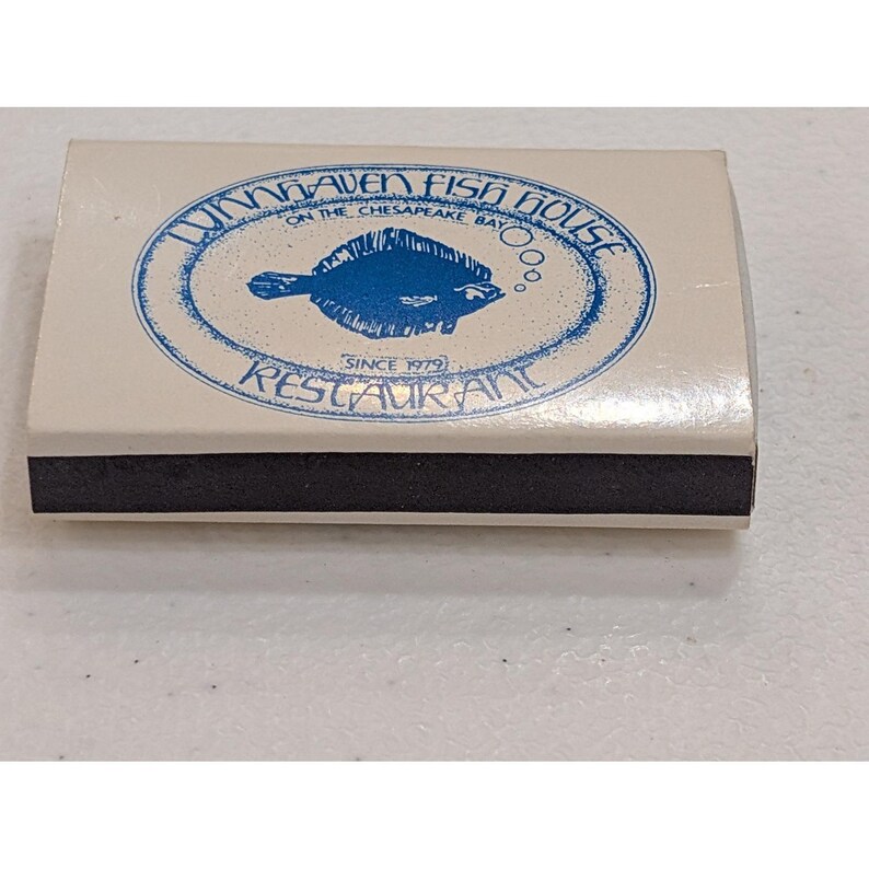 Vintage Lynnhaven Fish House Restaurant Streichholzbrief Virginia Beach Bild 2