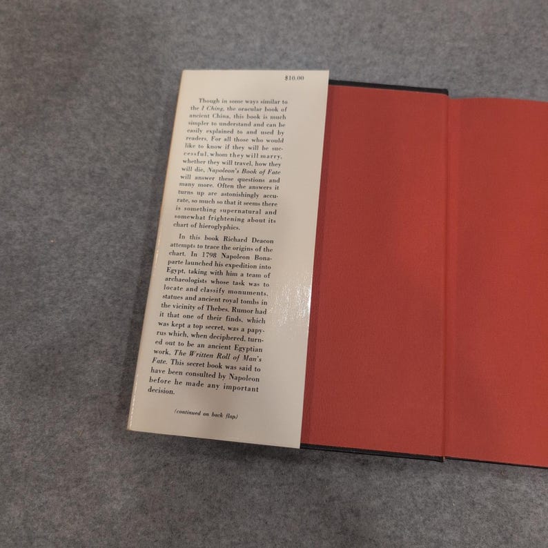 Napoleon's Book of Fate Richard Deacon 1977 First American Edition Hardcover image 3