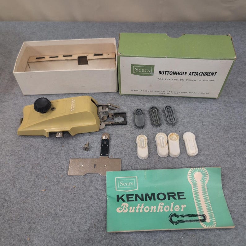 Vintage Sears Kenmore Knopfloch 6774 mit Schablonen und Box Bild 1