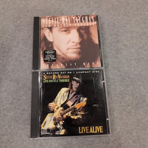 Stevie Ray Vaughan Double Trouble Greatest Hits & Live Alive 2 CD Lot Blues Rock image 1