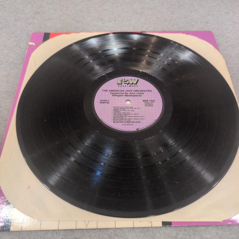 American Jazz Orchestra John Lewis Ellington Masterpieces Vinyl LP 1989 91423-1 image 5