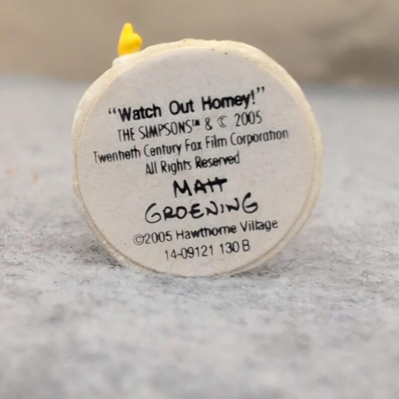 The Simpsons Hawthorne Village Bart Watch Out Homey Figurine 2005 Santa Hat image 4