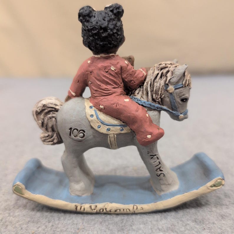 All Gods Children Sally Rocking Horse Figurine Martha Holcombe COA 1507 image 3