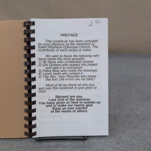 Livre de recettes Saint Stephens Wichita Falls Texas Episcopal Church, reliure spirale VG image 2