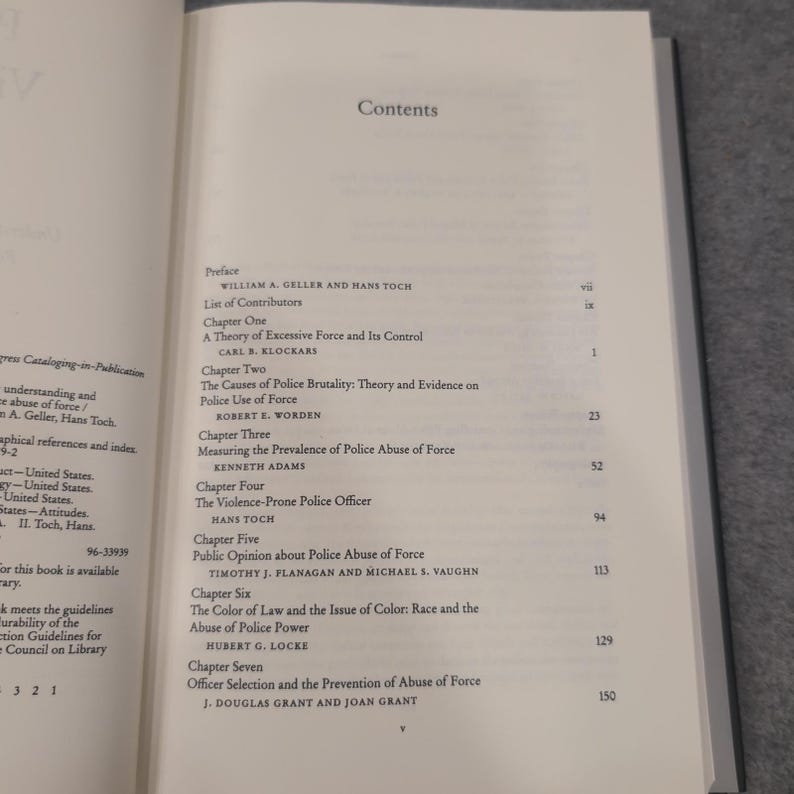 Police Violence Understanding Controlling Abuse of Force Geller Toch Yale 1996 image 3