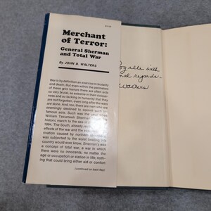 Merchant of Terror General Sherman and Total War John B Walters Signed 1973 image 6