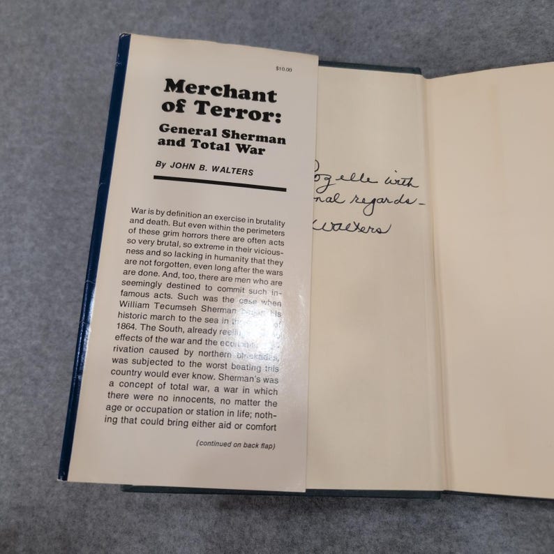 Merchant of Terror General Sherman and Total War John B Walters Signed 1973 image 6