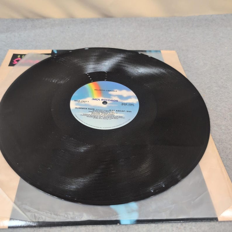 Belinda Carlisle Summer Rain Extended Version 12 Inch Vinyl Single 1990 MCA-2401 image 4