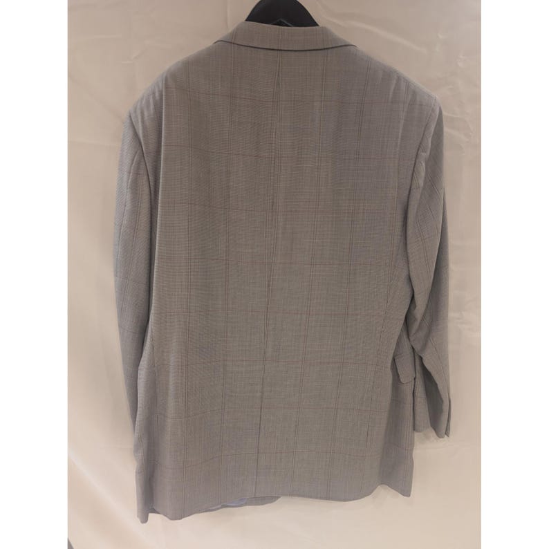 Nick Hilton Collection Mens Plaid Blazer Gray Mark Shale Sport Coat 48 L image 6