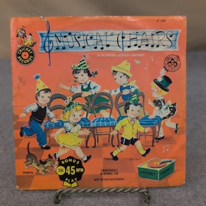 Cricket Records Musical Chairs Playtime Activity 45 RPM Vinyl Record C 102 VG image 1