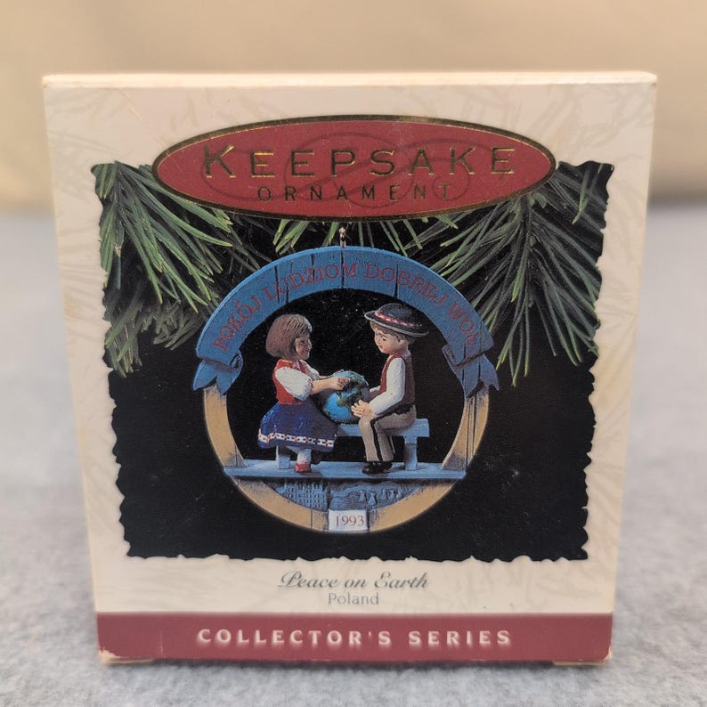 Hallmark Keepsake Ornament Peace on Earth 1993 Collector's Poland Handcrafted image 1