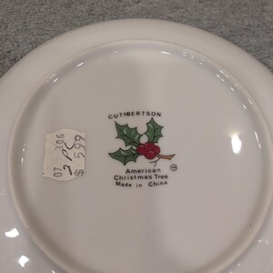Cuthbertson American Christmas Tree Gravy Boat and Underplate Saucer Set White image 4