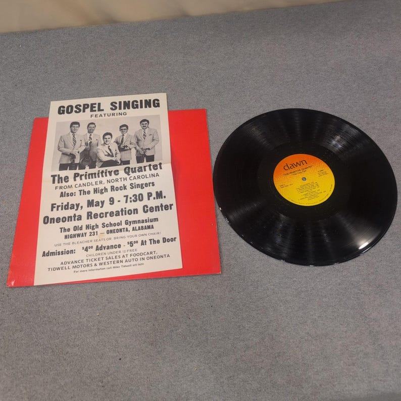 The Primitive Quartet The Only Fire Dawn Records D-3060 Gospel Vinyl LP Record image 3