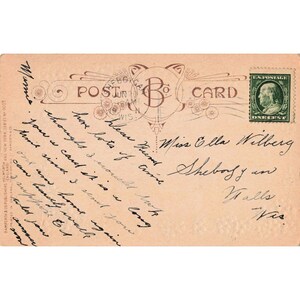 Postal antigua de Bamforth de 1910, RPPC: Pareja romántica con nomeolvides (9003) imagen 2