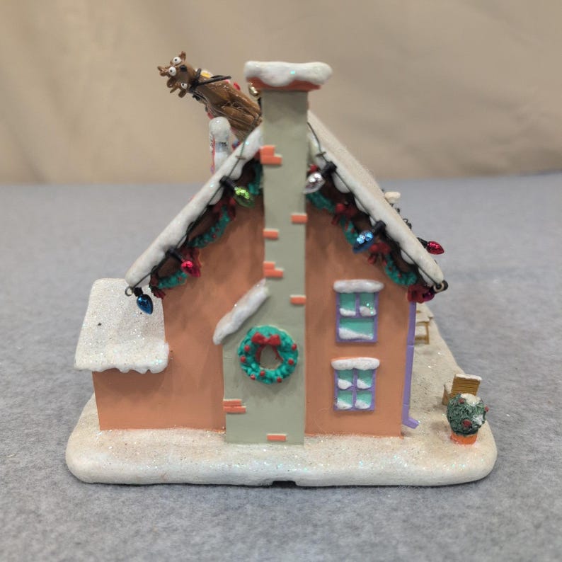 The Simpsons Christmas Village Ned Flanders House Seasons Greetings Light Up image 5