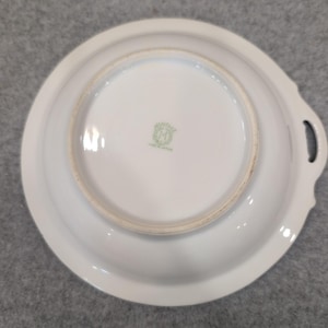 Bol de porcelana vintage Noritake pintado a mano con motivos florales y borde brillante color lavanda. Japón. imagen 4