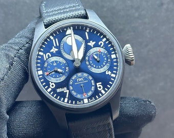 IW503001 Big Pilot's Chronograph Automatik Blaues Zifferblatt Herrenuhr