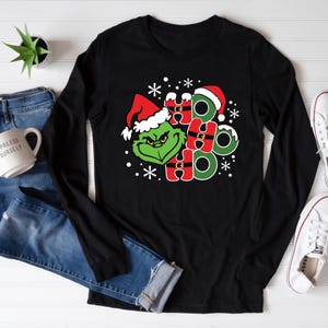 Santa Grinch T-Shirt, Grinchmas Shirt, Grinch Movie Shirt, Family Xmas Tee, Christmas Movie Tee, Best Grinch Gift Tee, Ho Ho Ho Graphic Tee