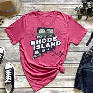 Rhode Island State Map T-shirt, Ocean State Souvenir, Rhode Island Vacation Tee, Rhode Island Shirt, Rhode Island Trip, Hometown Shirt