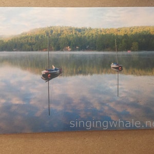 Carte postale nature - paquet de 25, reflets d'étang, reflets de lac, carte postale de voiliers, paysage aquatique