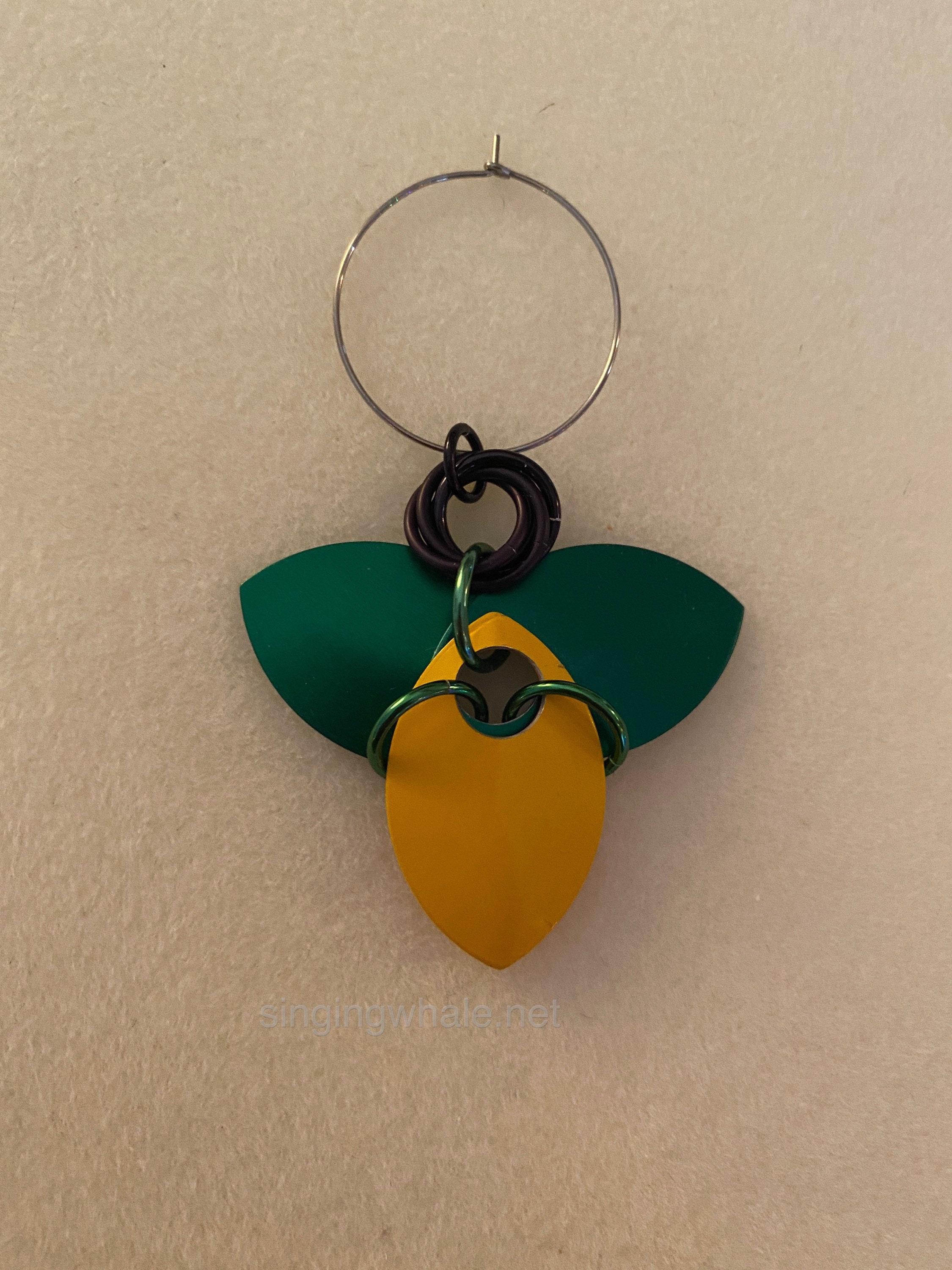 Angel Ornament, Chainmail, Scalemail, Unique Decoration, Yellow, Green ...