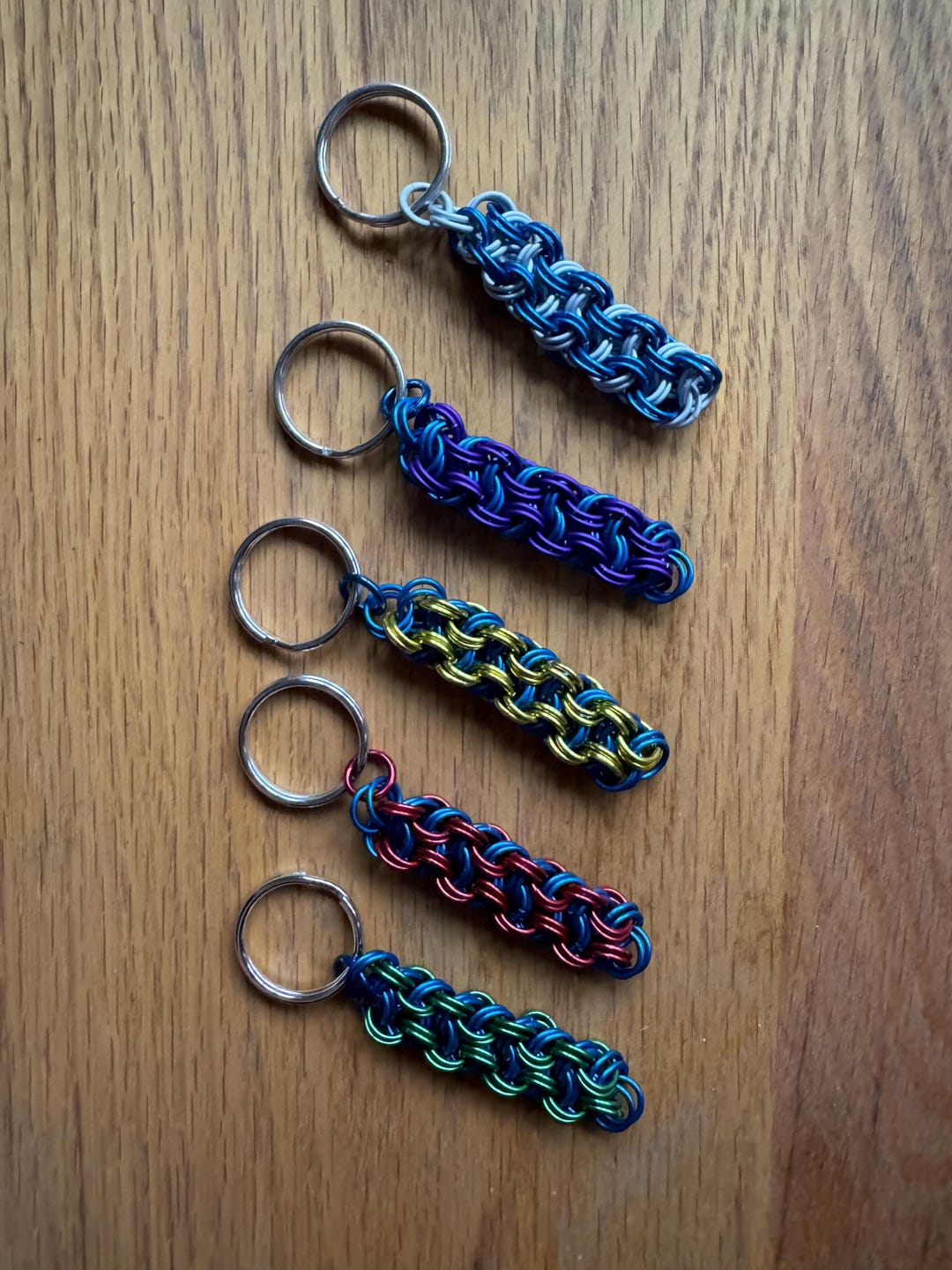Blue and Class Color Keychains, KVB - Purple, Red, Yellow, Green, White ...