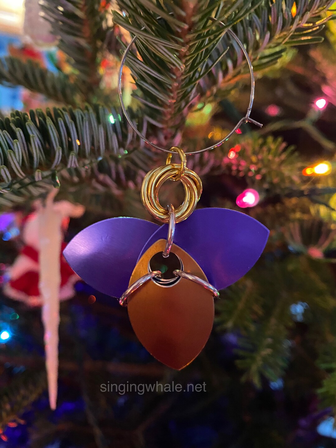 Angel Ornament, Chainmail, Scalemail, Unique Decoration, Gold and ...
