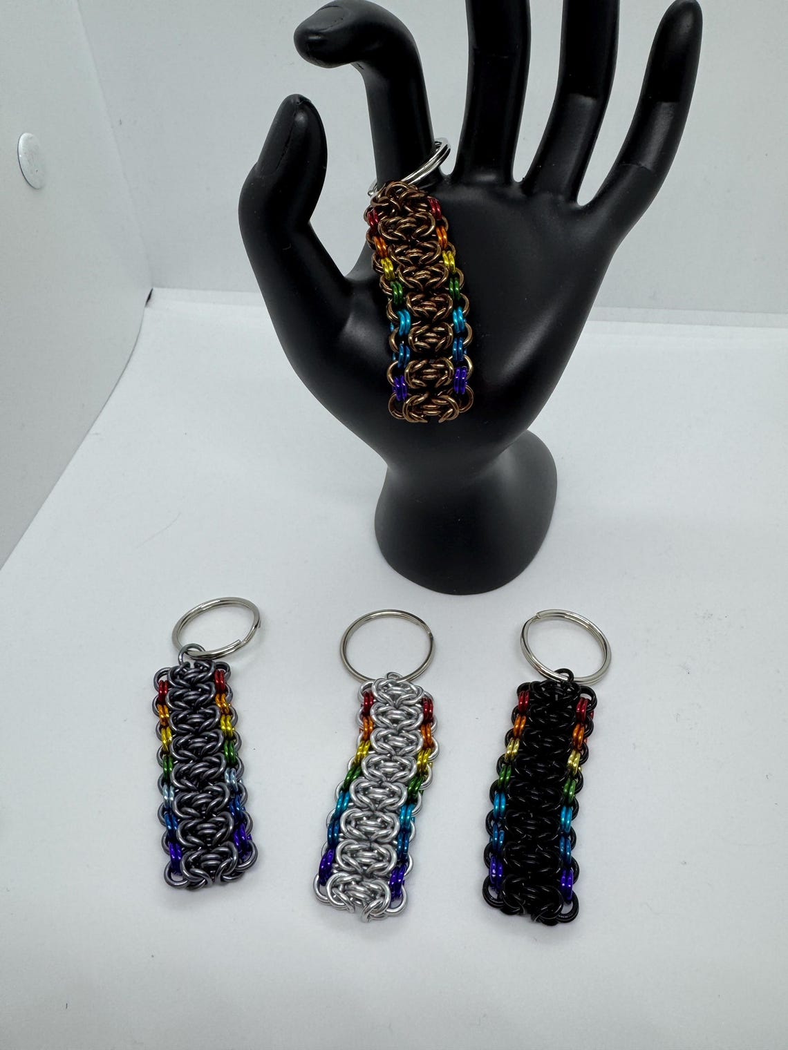 Ladder Key Chain Byzantine Ladder Rainbow Keychains - Accent Color, LGBTQ Pride ...