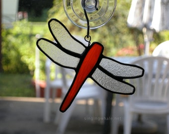 Stained Glass Dragonfly Ornaments - MADE TO ORDER