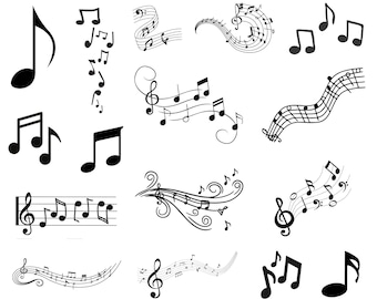 Music Notes Svg Bundle, Musical Notes Clipart, Music Notes Svg, Musical Notes Svg, Musical Notes Png, Cricut Cut Files, Instant Download