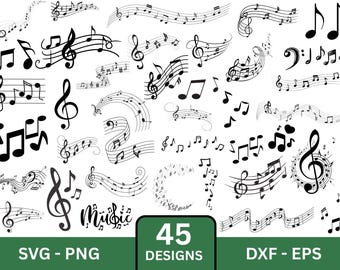 音符SVGバンドル：ト音記号、音楽記号（デジタルダウンロード）