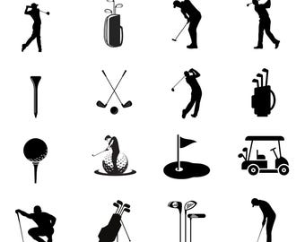 Golf SVG Bundle: Golf Ball Clipart, Sports Design (Digital Download)