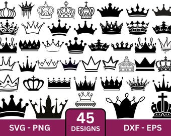 キング クラウン SVG、ロイヤル クラウン SVG、クイーン クラウン SVG