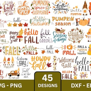 Herbst SVG Bundle, Herbst SVG-Datei, Herbst Cricut-Datei, Halloween-Svg-Dateien, Herbst dafür