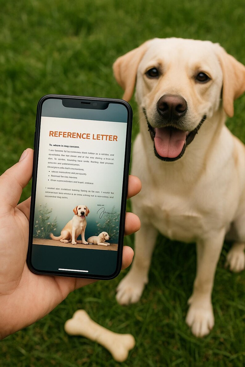 Reference Letter – Simple & Elegant Dog Sitter Letter – Canva Editable ...