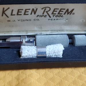 Vintage Kleen Reem Pipe Tool Kit – Complete with Case, Accessories & Original Instructions – Mid-Century Tobacciana