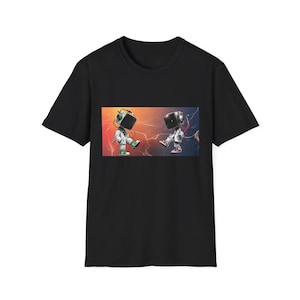 Space Astronauts Dancing Unisex T-Shirt, Funny Astronaut Tee, Space Lover Gift, Kids and Adults Tee, Astronaut Dance Shirt