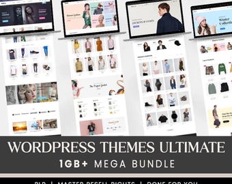 Mega paquete de temas de WordPress: Plantillas de sitios web modernos (descarga digital)