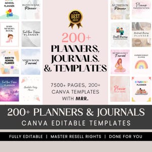200+ Planner Mega Bundle: Printable & Digital Templates (Instant Download)