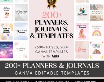200+ Planner Mega Bundle: Printable & Digital Templates (Instant Download)