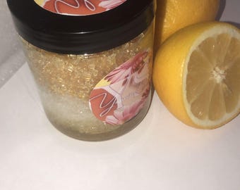 Exfoliante corporal de limón, coco y cúrcuma